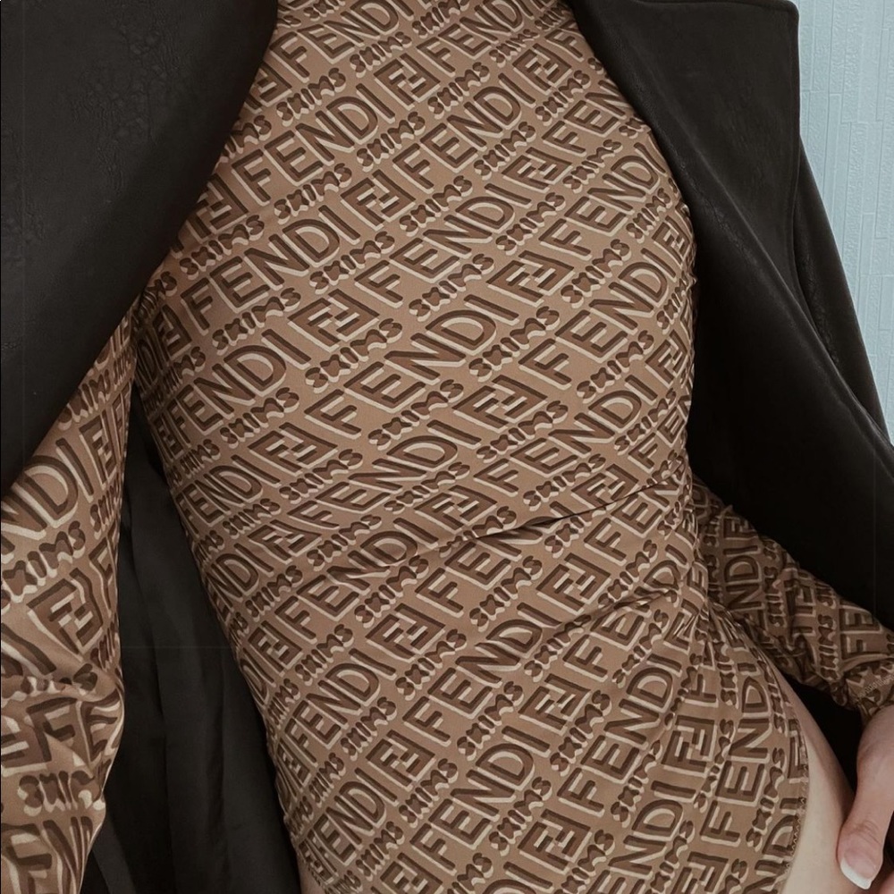 Fendi x Skims Mock Neck Long Sleeve Bodysuit - Picture 10 of 16